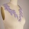 Lavender Beaded Alencon Lace Applique Patch Set of 2 10 Inch Chiffon Backing